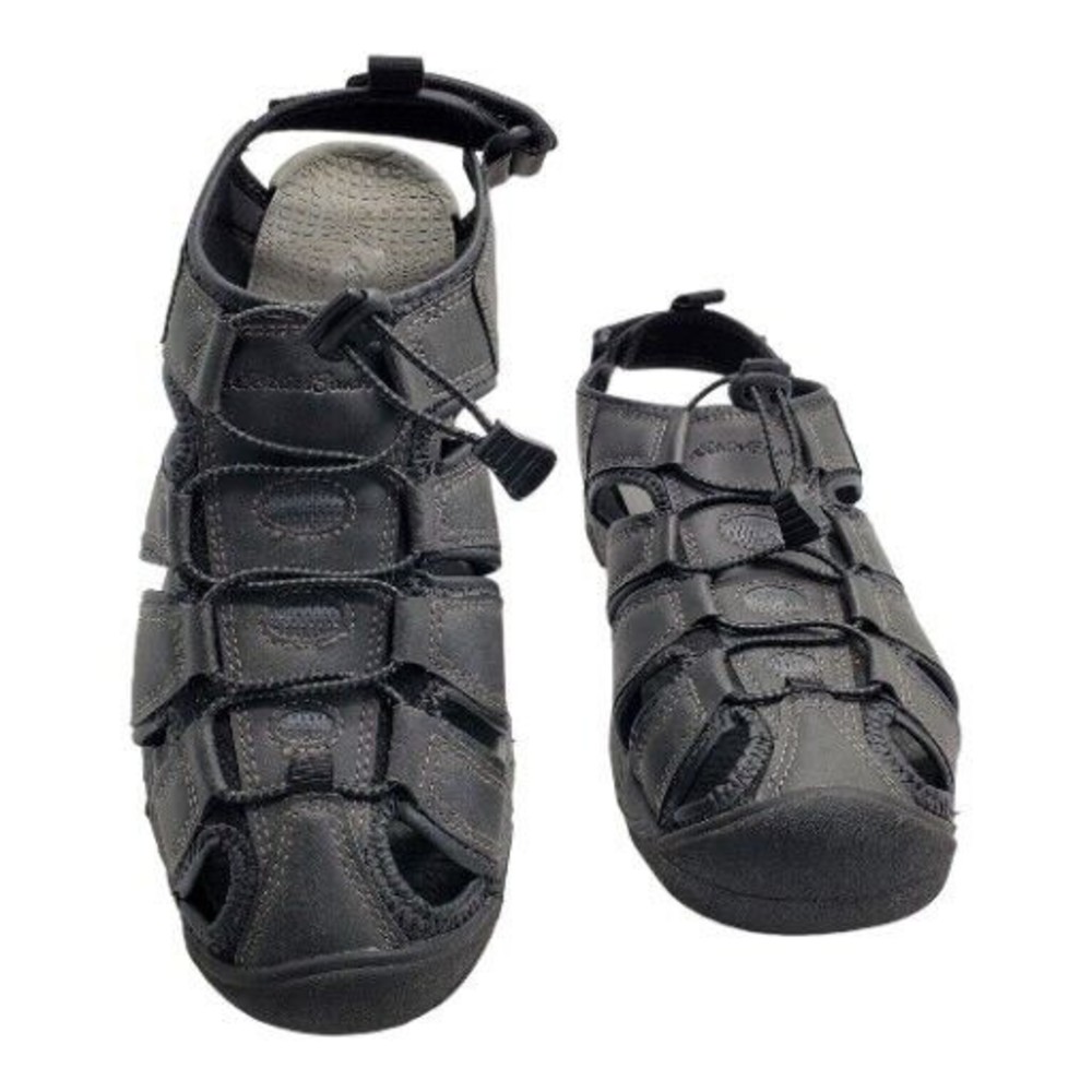 Eddie Bauer Men's 9M Meridian Bump Toe Sandal Black River Float Trip Water Shoe - Picture 2 of 12
